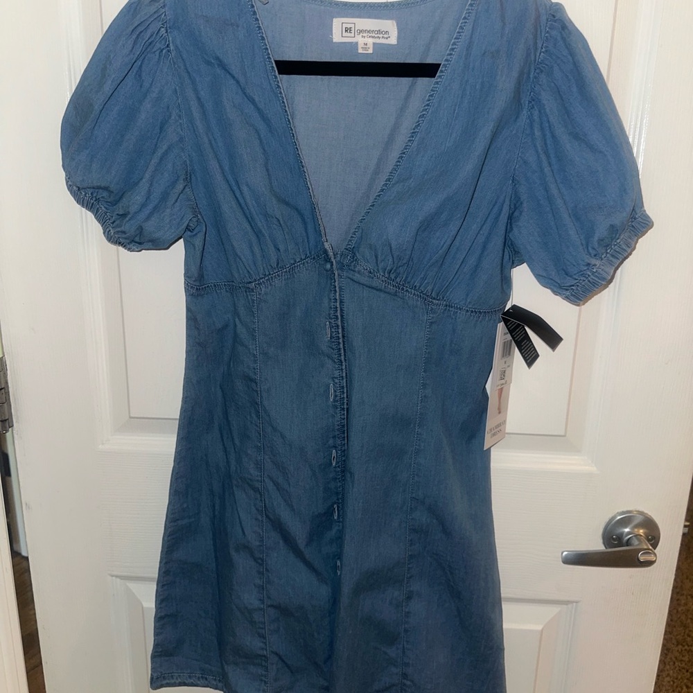 Celebrity Pink Light Blue Denim Dress